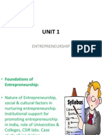 Unit 1 Entrepreneurship 3rd Sem MBA Mysore University