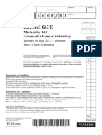 Edexcel GCE: Mechanics M4