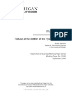 Working Paper: Fortune at The Bottom of The Pyramid: A Mirage