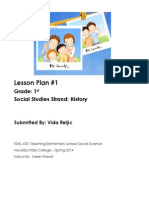 Lesson Plan #1: Grade: 1 Social Studies Strand: History