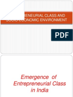 Entrepreneurial Class and Socio-Economic Environment