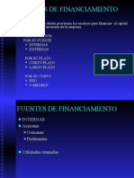 Fuentes de Financiamiento