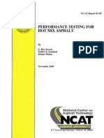 Performance Testing For Hot Mix Asphalt