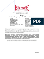 Specification Sheet: Long Term Storage Compound For All Threaded Connections