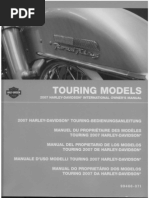 Harley Davidson Touring Models 2007 International Owners Manual