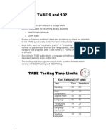 TABE Workshop Handout