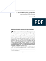 Mollis Un Breve Diagnostico de Las Universidades Argentinas