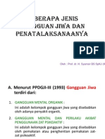 Beberapa Jenis Gangguan Jiwa Dan Ttata Laksananya