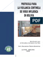 Protocolo para La Vigilancia Centinela de Virus Infuenza en Bolivia