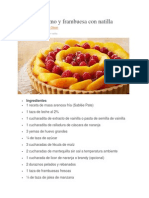 Tarta de Durazno y Frambuesa Con Natilla