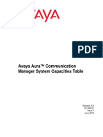 Capacities Avaya CM6.0