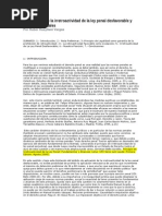 Alcances Sobre La Irretroactividad de La Ley Penal Desfavorable y Normas Procesales