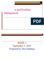 Investment and Portfolio Management