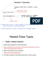 Nested Classes: Enclosing Class OR Outer Class