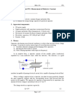 Experiment FT1: Measurement of Dielectric Constant Name: - ID: - 1. Objective