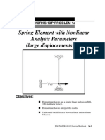 Spring Element With Nonlinear Analysis Parameters (Large Displacements Off)