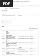 Lovely Professional University, Punjab: Format For Instruction Plan (For Courses With Labs