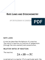 Rate Laws and Stoichiometry