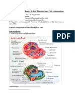 Biology Form 4: Chapter 2: Cell Structure and Cell Organisation