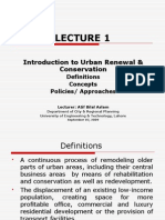 Lect 1 - Urban Renewal & Conservation