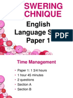 Answering Technique: English Language SPM Paper 1