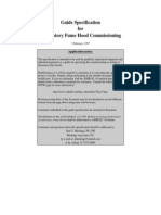 Guide Specification For Laboratory Fume Hood Commissioning - ASHRAE 110