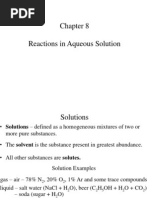 Reactions in Aqueous Solution