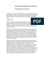 Consumer Ethnocentrism in South Asia: Soumava Bandyopadhyay, Lamar University Munir Muhammad, Lamar University