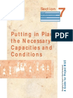 Putting in Place The Necessary Capacities and Conditions: Section