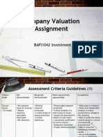 Company Valuation Assignment: BAFI1042 Investment