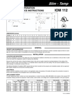 Slim - Temp: Installation Operation and Maintenance Instructions