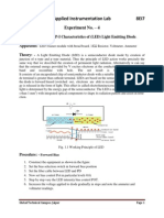 Plot V-I & PI Characteristics of LED