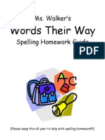 Words Their Way Spelling Homework