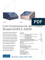 Linx Continuous Ink Jet Printers Models 6200S & 6200R: Performance