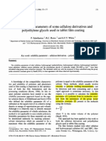 Solubility Parameter Cellulose Esters