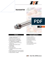 Digital Pressure Transmitter DTM: Drucktransmitter Mit Piezoresitivem Messelement. Features Typical Applications