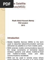 Mobile Satellite Services