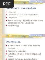 Precursors of Structuralism