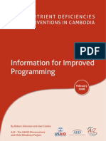 Micronutrient Deficiencies and Interventions in Cambodia - Information