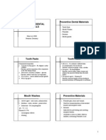 Preventative Dental Materials Slides