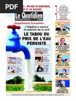 Le Quotidien: Le Tabou Du Prix de L'Eau Persiste