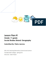 Lesson Plan #1: Grade: 1 Grade Social Studies Strand: Geography