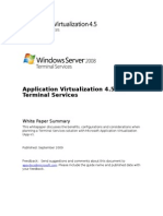 Application Virtualization 4.5 For Terminal Services: White Paper Summary