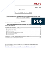 Phase 3 - Criminal and Financial Background Details of Contesting Candidates