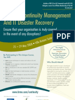 Business Continuity Management and IT Disaster Recovery