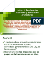 Unidad 2 Teoría de Los Aranceles de Las Barreras No Arancelarias