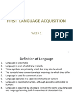 w2 First Language Acquisition