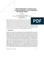 Modeling The "Shrink-Wrap Effect" in Polymers and Elastomers, Including The Influence of Very Large Elastic and Inelastic Strains