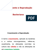 Crescimento e Reproducao Bacteriana