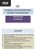 Clinical Localization and History in Neurology